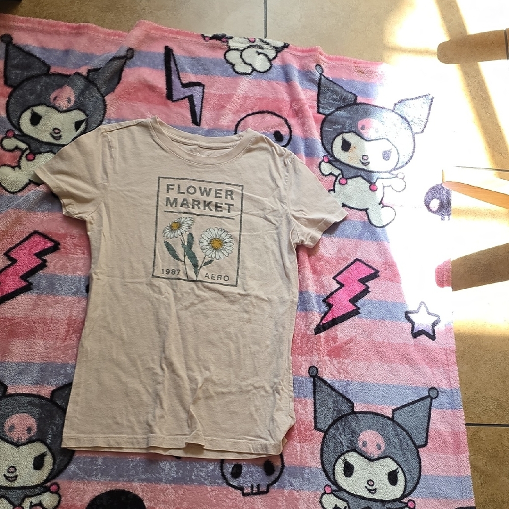 Kids Tan Flower Market T-Shirt